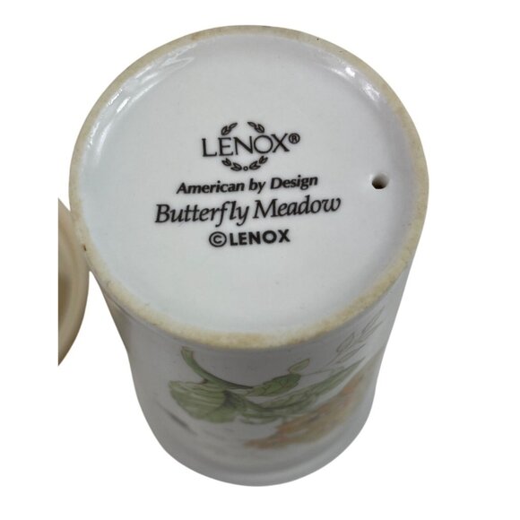 Lenox Butterfly Meadow Thermal Travel 10 oz Mug Ceramic Silicone Lid Made in USA - Picture 8 of 10